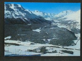 Blick vom Muottas Muragl 2456 m ü.M. auf das Oberengadin