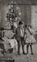Weihnachten, Kinder, Kinderwagen, Puppe