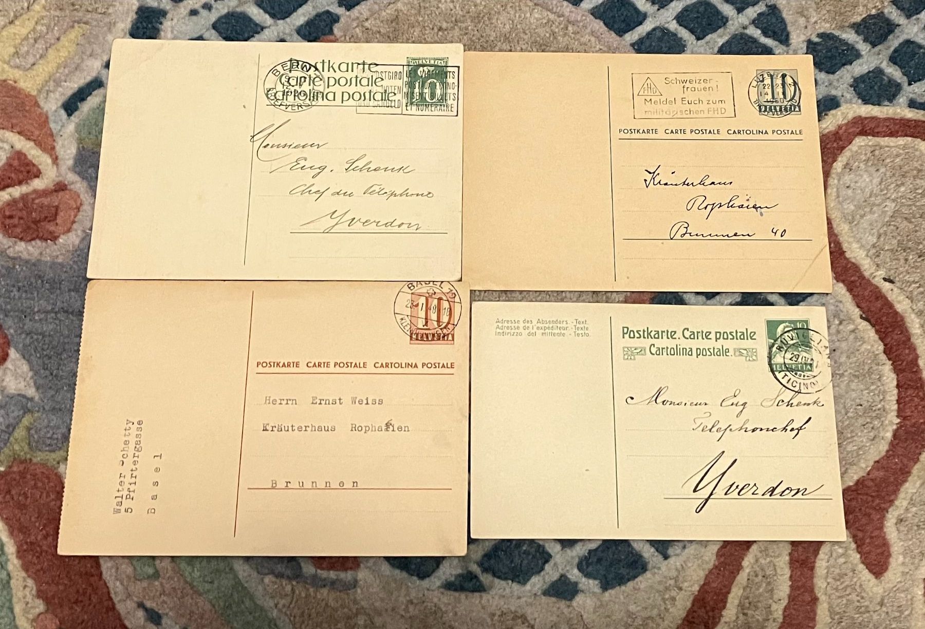 Alle Briefmarken: 4 Postkarten – Neu (gemäss Beschreibung) aus Koblenz von Markenhimmel