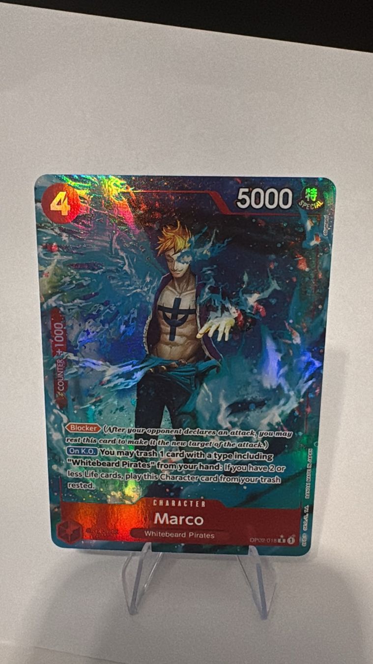 Bandai Carte collezionabili: One Piece TCG - OP02-018 Marco – Nuovo (secondo la descrizione) da Birsfelden venduto da alex4127