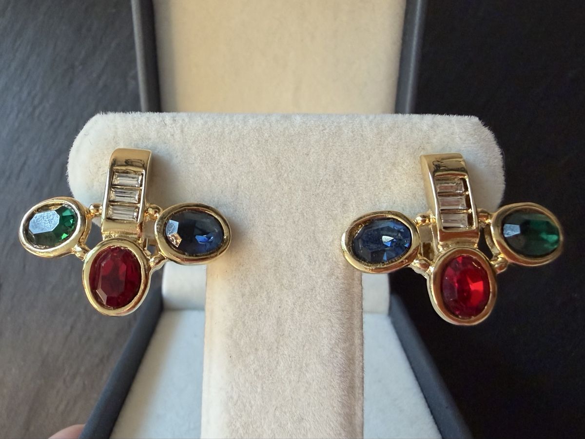 Ohrringe & -stecker: Vintage Ohrringe Clips Luxus Modeschmuck – Gebraucht aus Lamone von LaCantinaMagica 3