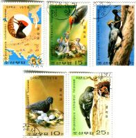 Briefmarken "Spechte". Korea.