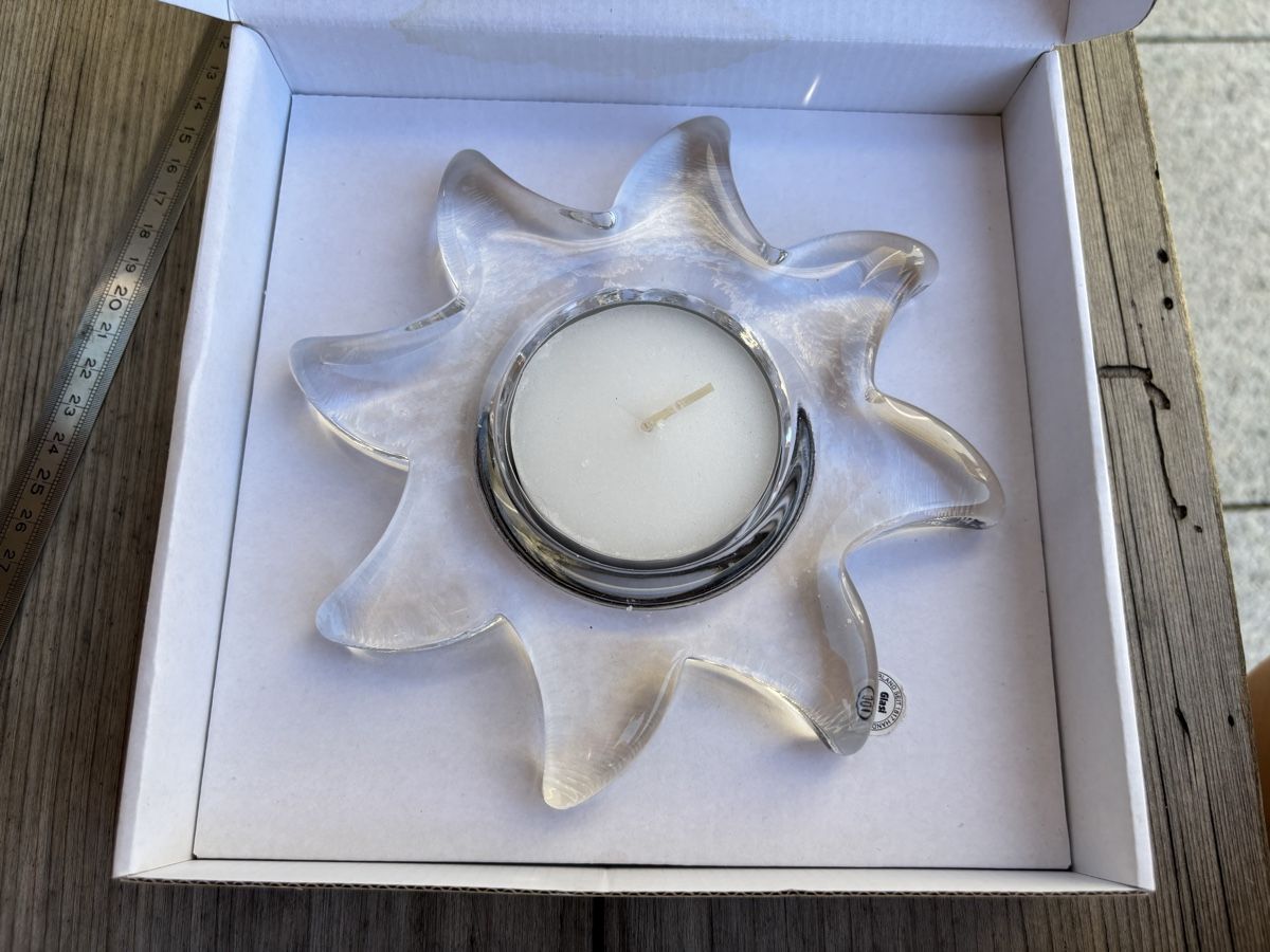 Glasi Hergiswil Kerzenständer: Glas-Kerzenleuchter Sonne, Hergiswil – Gebraucht aus Würenlos von Ashley24 4