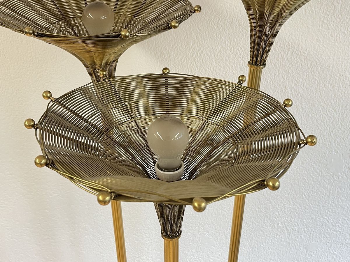 Lampen: Papyrus Stehlampe von Nucci Valsecchi 1970er, Messing – Gebraucht aus Horgen von Grizzly83 2