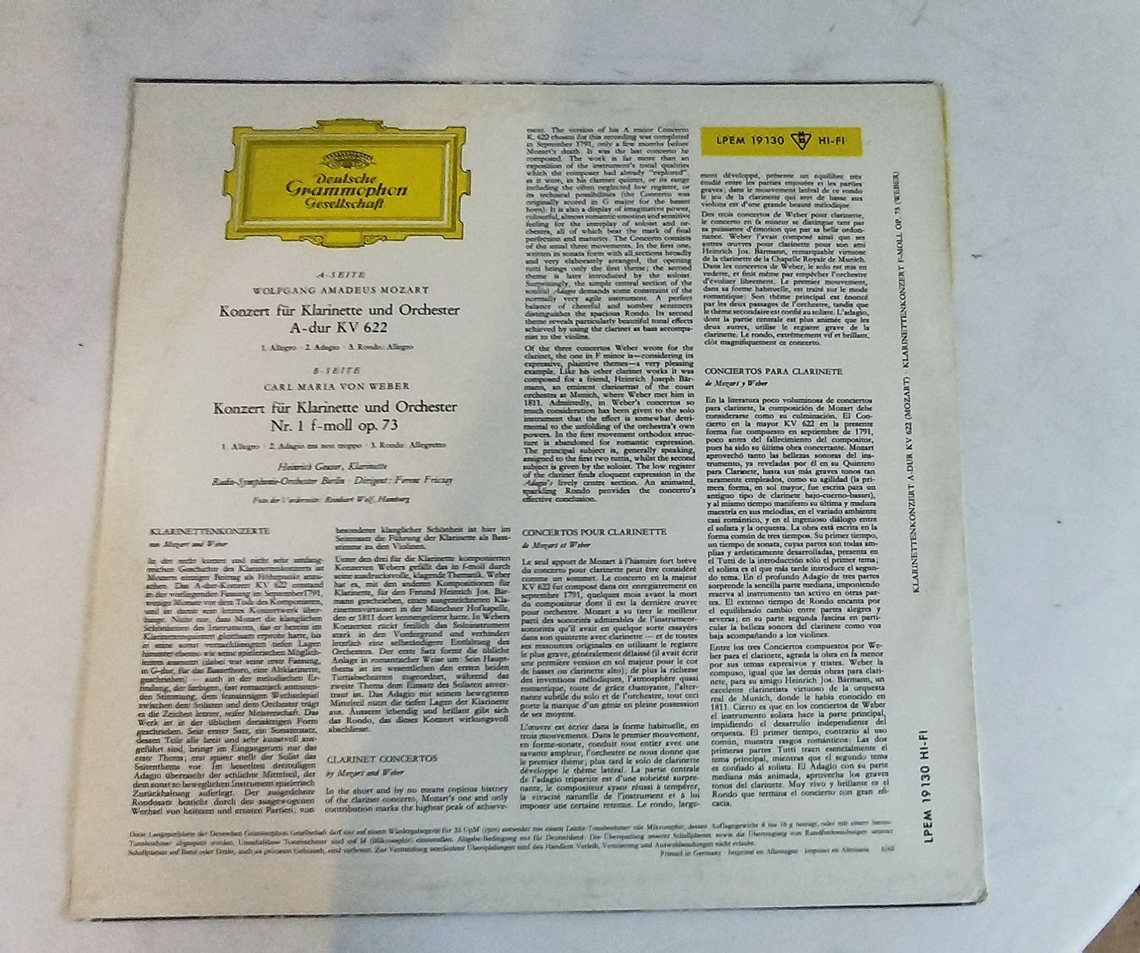 Dischi in vinile: 4 LP Mozart – Usato da Zollikofen venduto da Reiterglueck 1