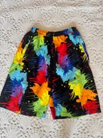 Stilische Herren Shorts Graffiti-Print Tunnelzug Bunt Gr M
