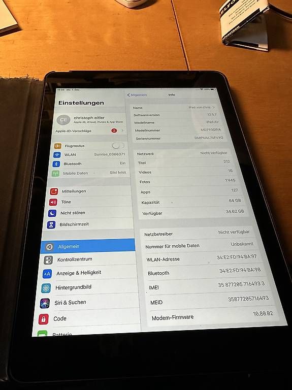 Tablet PC: iPad Air – Gebraucht aus Münchenstein von Vorsorge 1