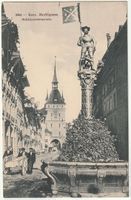 Foto-AK Bern Marktgasse animiert, ca 1910
