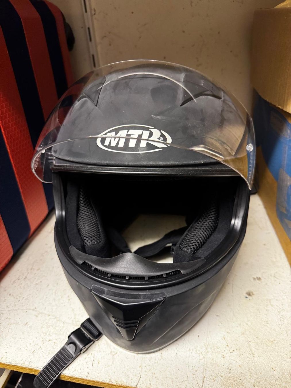 Helme & Visiere: Motorradhelm MTR schwarz Gr. L mit Visier – Gebraucht aus Neuenhof von isa.belle. 2