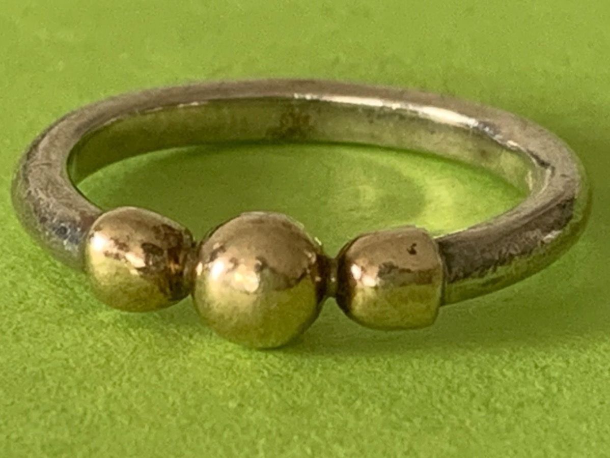 Ringe: Silberring mit 8 Karat gold 375 – Gebraucht aus Dittingen von Bellevista