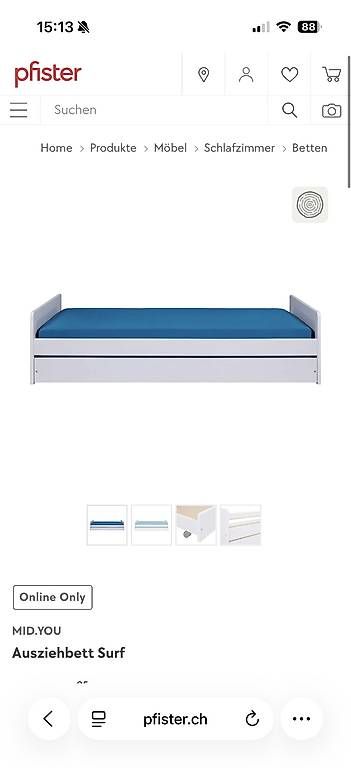Letti: Ausziehbett SURF 90x200 – Usato da Hindelbank venduto da Clma