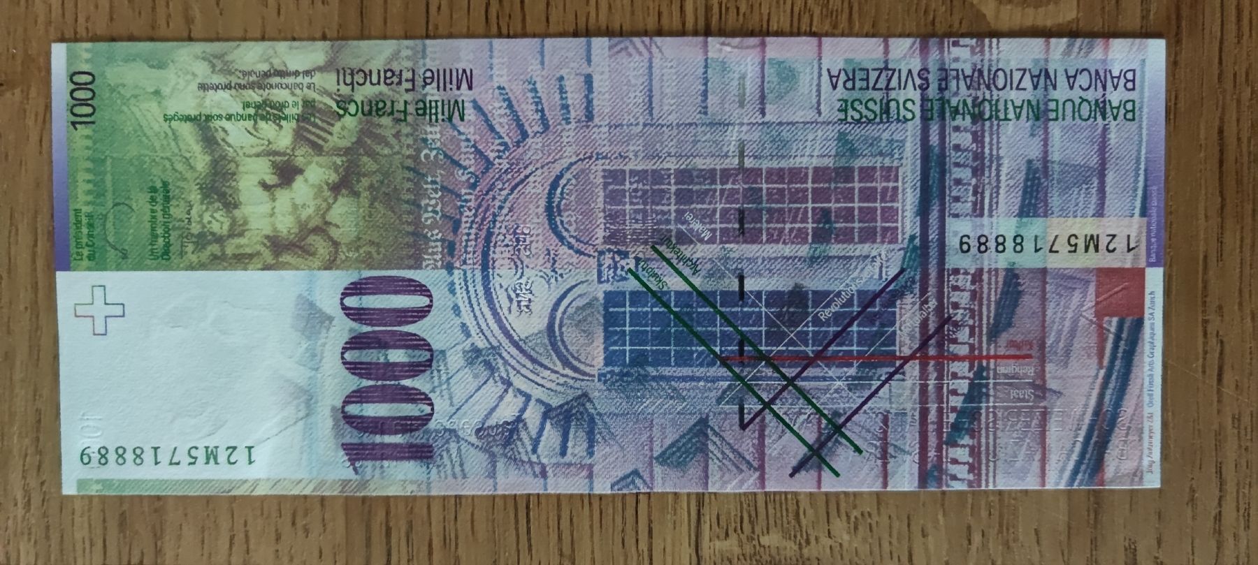 Billets de banque: 1000er Note Serie 8 – Neuf (Voir description) à Tegerfelden par fige03 1