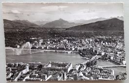 Genève, Vue aérienne de la Ville et du Mont-Blanc