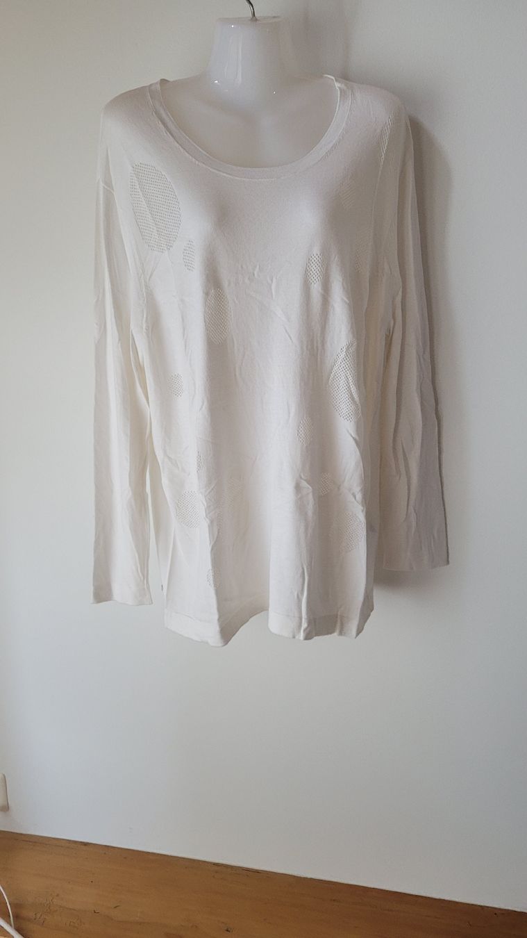 Gerry Weber Maglioni & Felpe: Gerry Weber Damen Langarmshirt Weiss Grösse 46 – Usato da Horgenberg venduto da Klatschmohnmaria