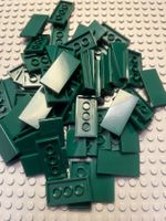 Lego 25x Fliesen 2x4 (87079) dunkel grün- Neu