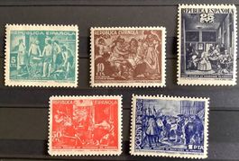 1938 Spanien Republik Satz Velázquez ** Selten ! n.29-33