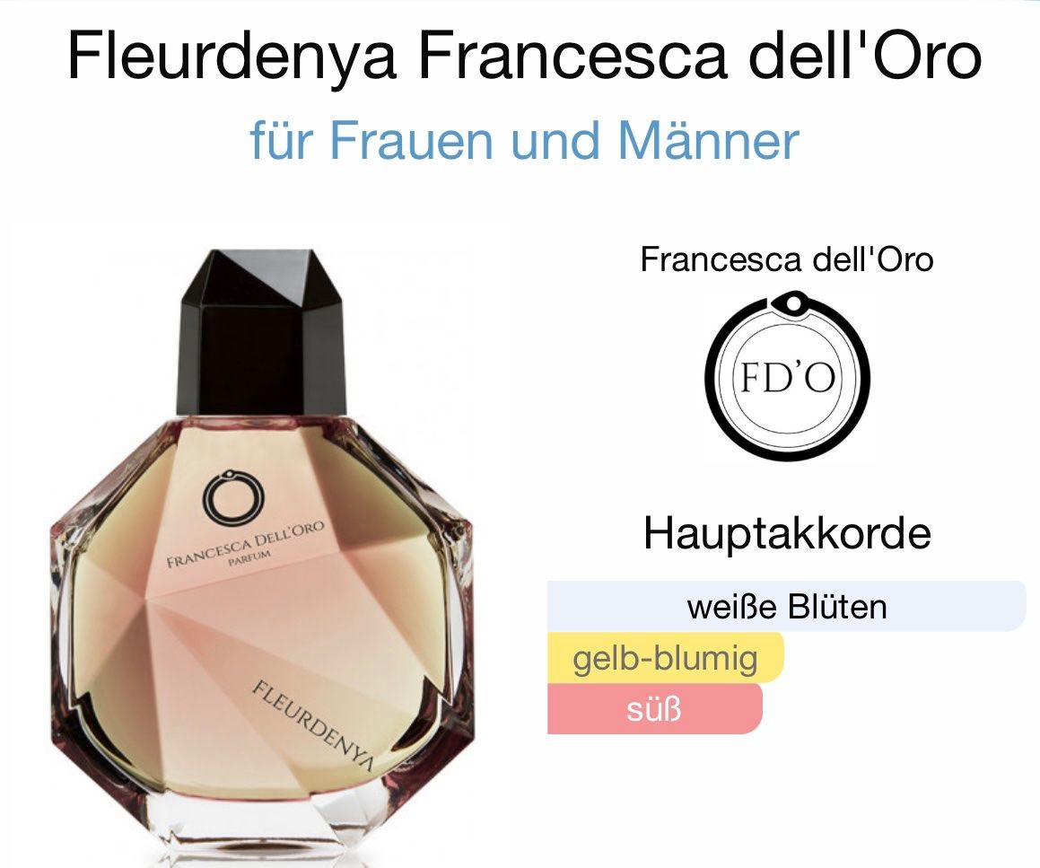 Francesca Dell'Oro Profumi & Eau de Toilette: FRANCESCA DELL‘ORO Fleurdenya 5 ml Abfüllung – Nuovo (secondo la descrizione) da St. Gallen venduto da lfs_nxl8 2