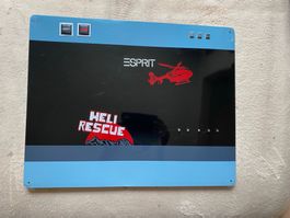 Magnet Tafel Heli Rescue mit 10 Magneten Länge 50 cm