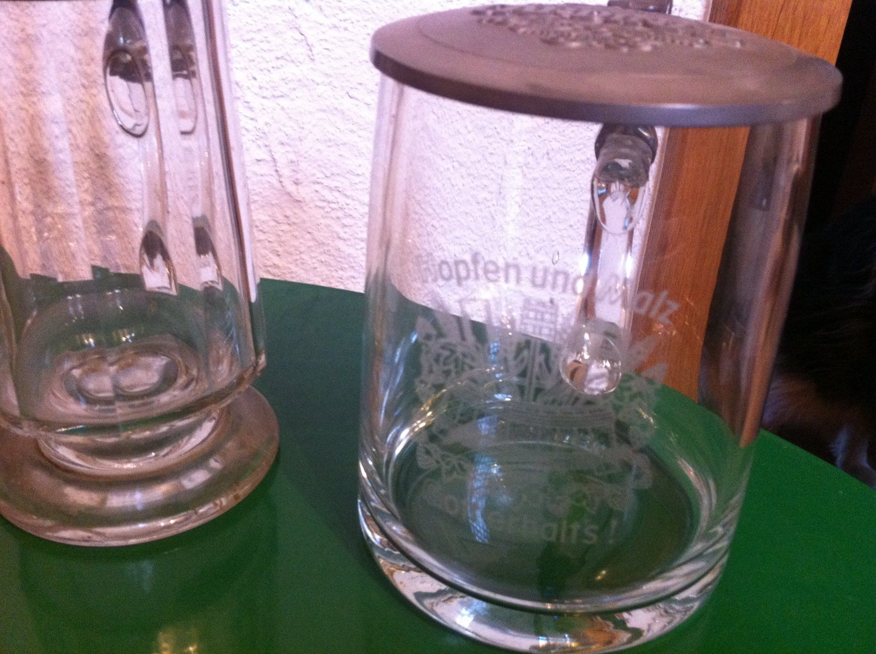 Bicchieri: 5 Bierhumpen Glas mit Deckel – Usato da Brunnen venduto da Artemis53 3