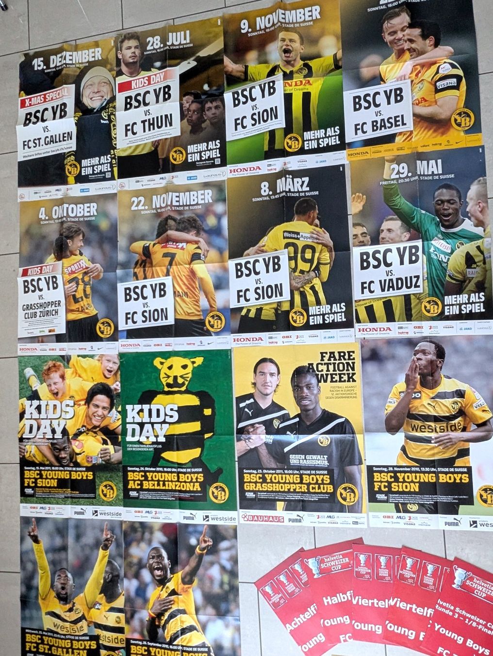 Foto & Immagini: 20 X BSC YOUNG BOYS MATCH PLAKATE – Usato da Spiegel b. Bern venduto da Natix