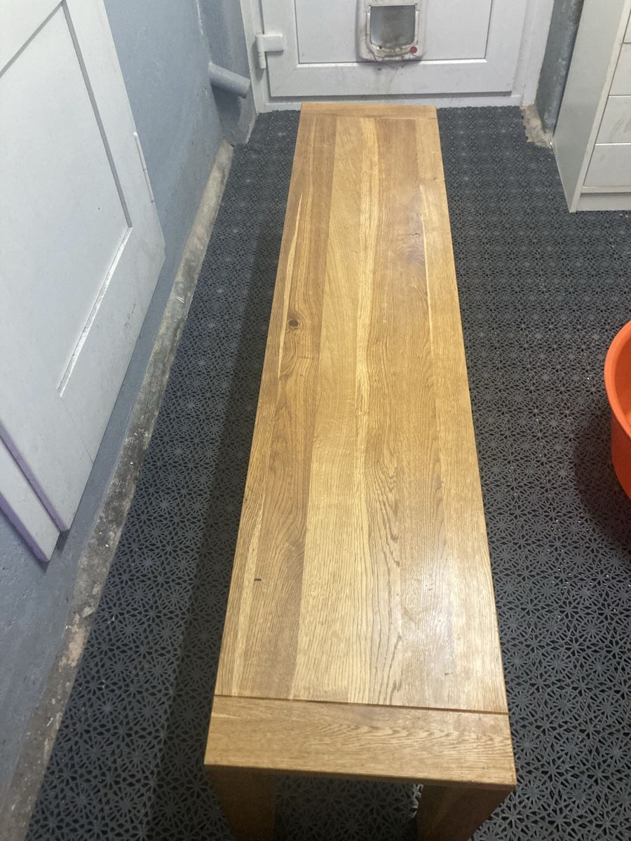 Bänke: Holzbank Eiche 160 cm – Gebraucht aus Basel von Nomagusa