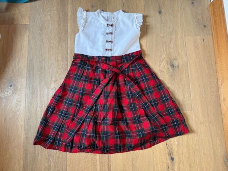 Mädchenkleid JILAX rot-kariert Grösse 98 (EU) guter Zustand