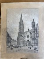 Alte, seltene Grafik, Ansicht der Stadt Freiburg Benoist