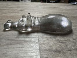 Flusspferd aus Glas - Super Zustand, 0.58 kg