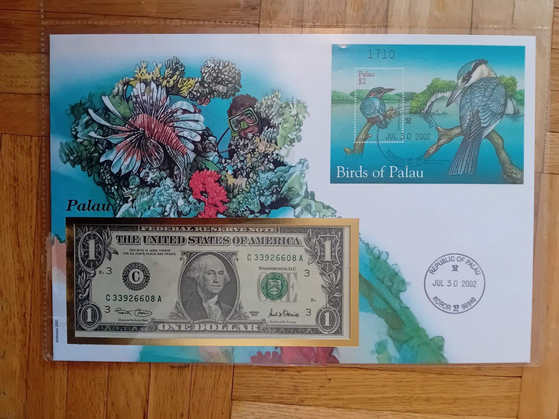 Billets de banque: Banknotenbrief Palau – Neuf avec emballage d'origine à Muralto par Alex1912