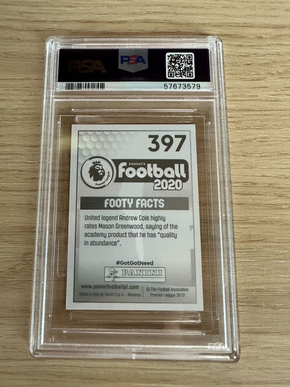 Panini Carte collezionabili: Mason Greenwood Panini EPL 2019 Sticker PSA 9 – Nuovo (secondo la descrizione) da Hagendorn venduto da Pokecollectorch 1
