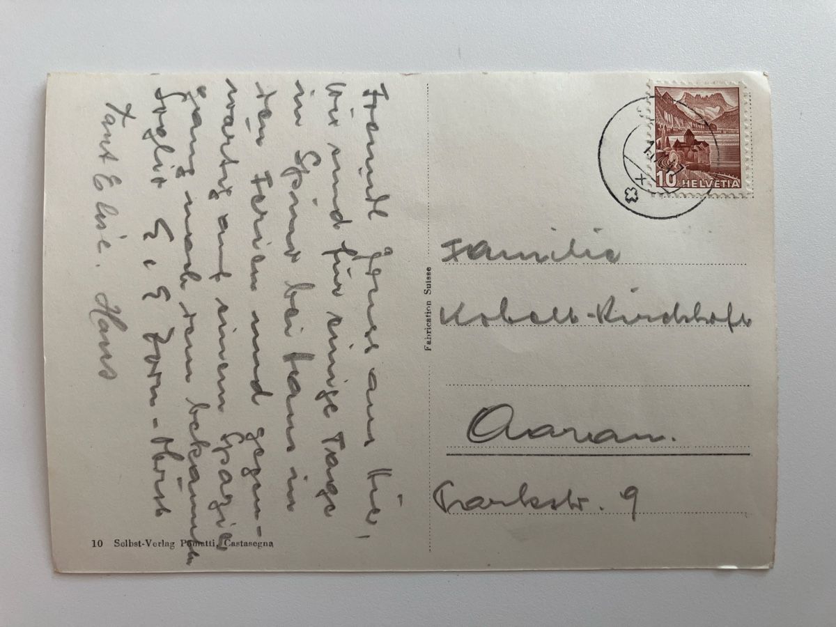 Ansichtskarten: AK  Soglio 1947 – Gebraucht aus Zürich von Classic_Collection_Zurich 1