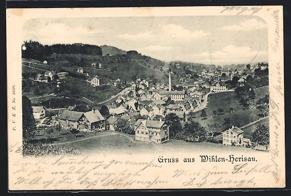 Cartoline postali: Wihlen-Herisau, Teilansicht mit Strassen – Usato da Berlin venduto da bartko-reher