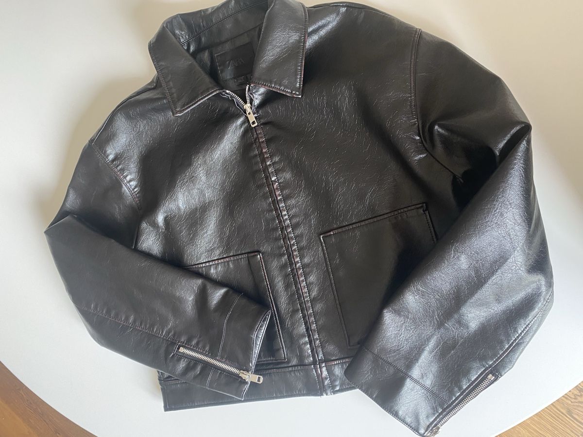 Zara Giacche: Kunstlederjacke schwarz-braun Retrostil – Nuovo (secondo la descrizione) da Zürich venduto da Malini0364 1