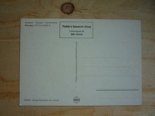 Cartoline postali: Wengen im Winter, 10909w – Usato da Rieden SG venduto da Brockehuesli 1