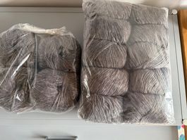 700 gr. Wolle, gekauft bei Lang Yarns (Fabrikladen)