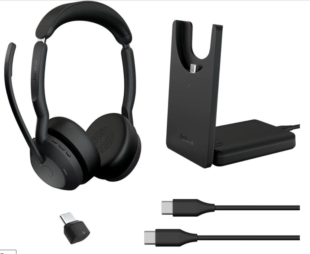 Jabra Cuffie: Jabra Evolve 2 55 Duo UC, USB-C, inkl. Ladestation – Nuovo e nell'imballaggio originale da Winterthur venduto da ChicMarkt
