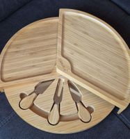 Blauke Käsebrett-Set aus Bambus, Drehbares Design, Neu