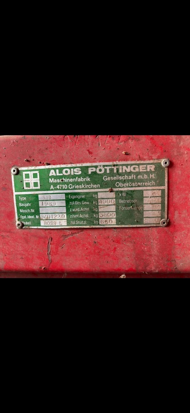 Pöttinger Rimorchi: Ladewagen BOSS L – Usato da Niederglatt SG venduto da Namor456