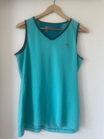 Türkises Damen Sportshirt Gr. 44, leicht & luftig