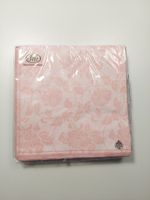 Neu! Serviette 20Stück, orig.VP, Blumenmuster rosa, Twint:Ja