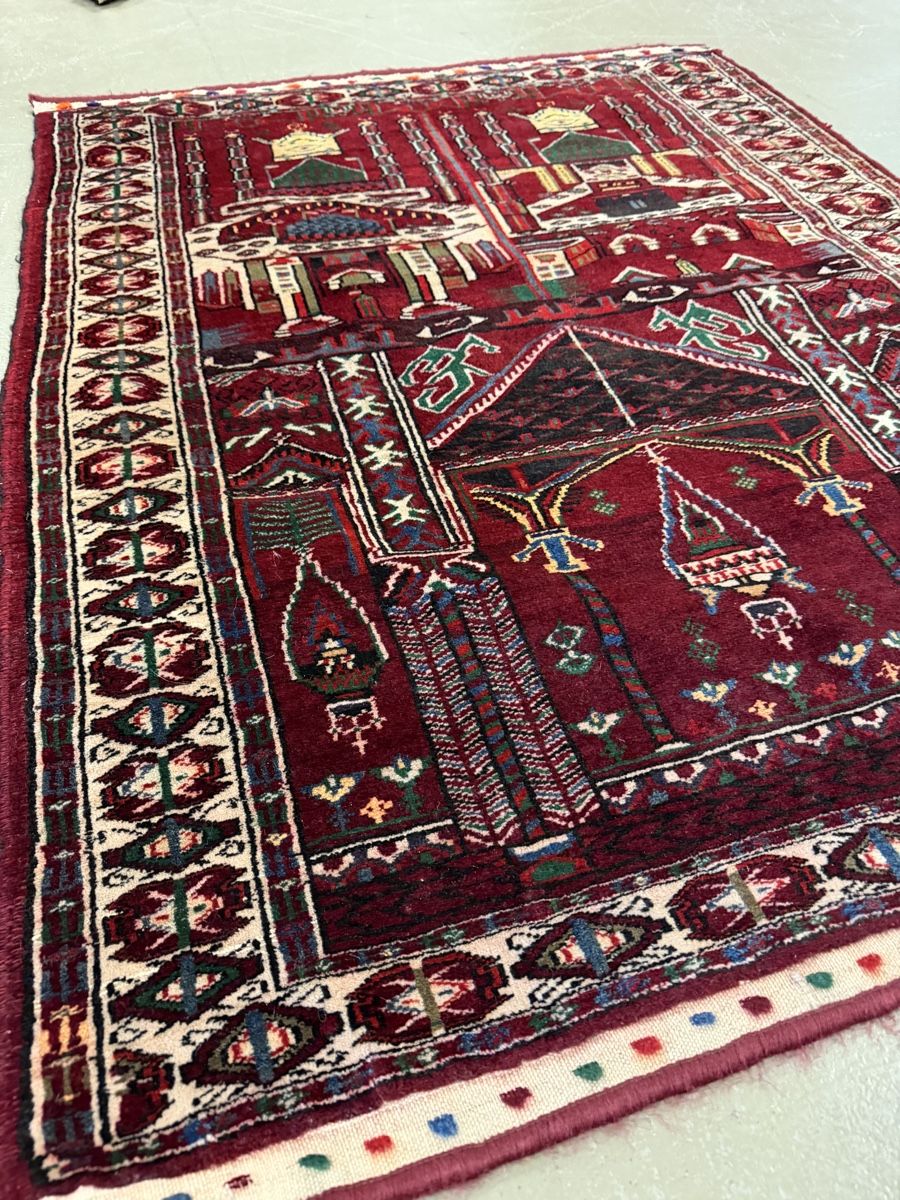 Tapis: Orientteppich Gebetsteppich rot mit Muster  – D'occasion à Strengelbach par RaenAntikDesign 2