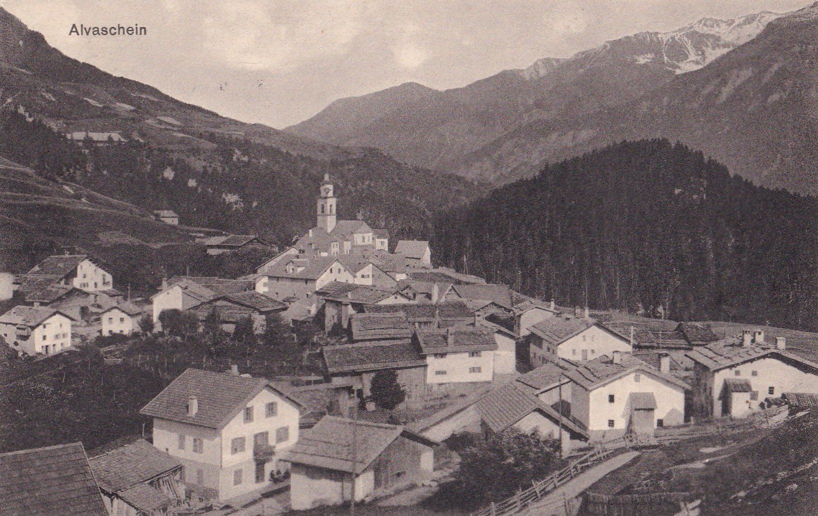 Cartoline postali: Alvaschein Dorfansicht – Usato da Olten venduto da clotaldi