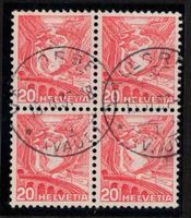 1936 Landschaften Nr.205y im 4er-Block ʘ, Attest
