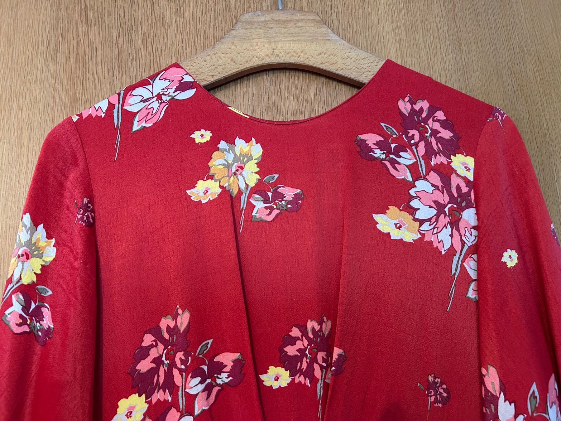 Vestiti: Sommerliches rotes Kleid mit Blumenmuster, Monsoon – Usato da Murten venduto da zia_6czz 1