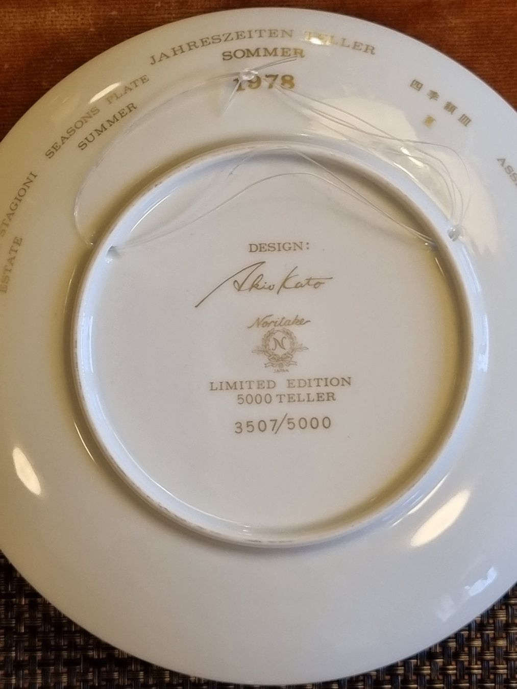 Noritake Piatti: Noritake Japan Four Seasons 1978 Wandteller Set – Usato da Scharnachtal venduto da devin03 3