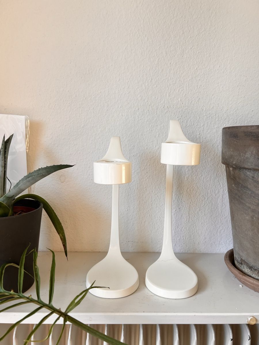 1 Paar weiße Ikea JATTEVIKTIG Kerzenhalter, Monika Mulder (Gebraucht) in Basel für CHF 68 – nur Abholung auf Ricardo kaufen