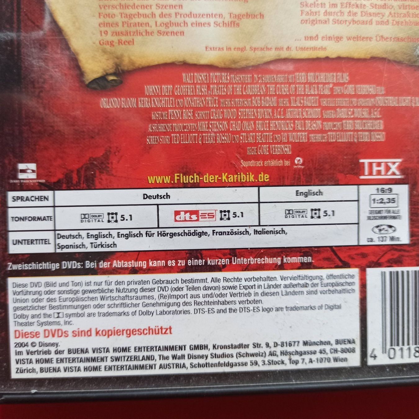 Tutti i DVDs: Fluch der Karibik – Usato da Dübendorf venduto da kb86_MOVIE 2