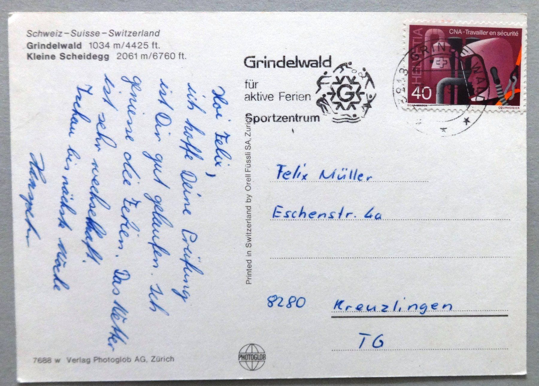 Cartoline postali: Grindelwald - Kleine Scheidegg – Usato da Fétigny venduto da Billy2miny 1