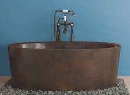 Badewanne Freistehende Kupfer Bad Wanne Doppelwandig Becken