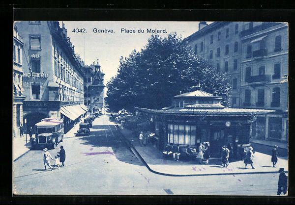 Cartoline postali: AK Genéve, Place du Molard, 1932 – Usato da Berlin venduto da bartko-reher
